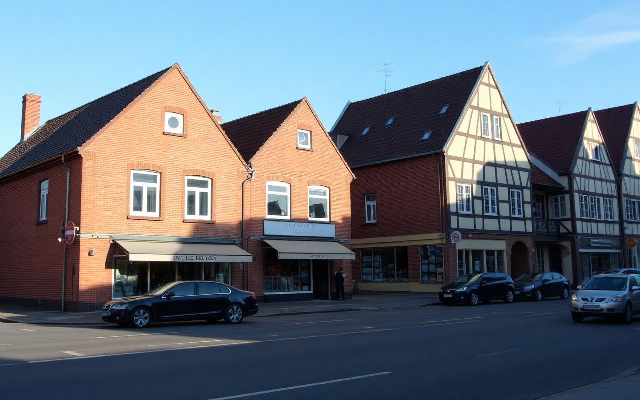 Geschäftshäuser in einer westfälischen Innenstadt